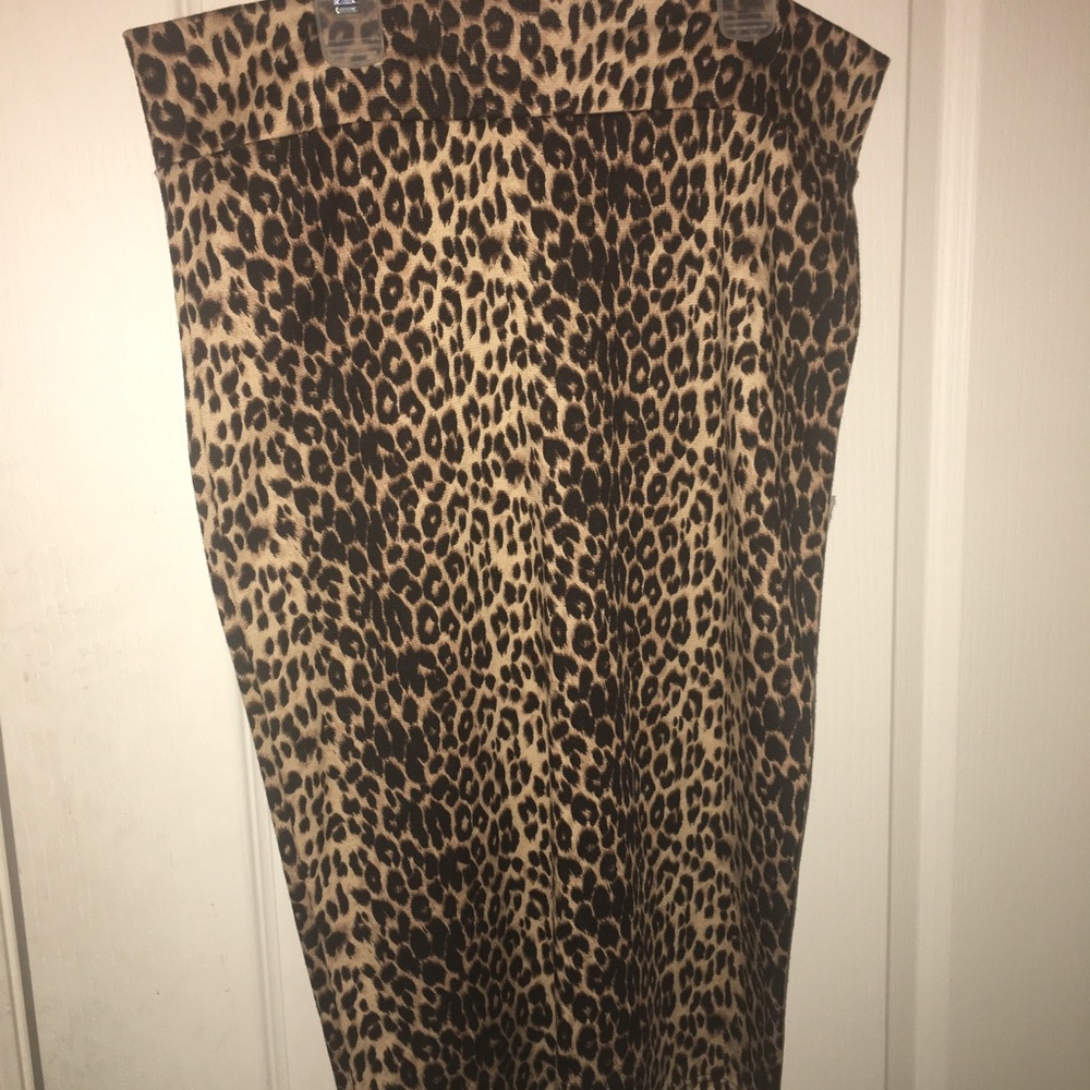 Leopard Print Pencil Skirt